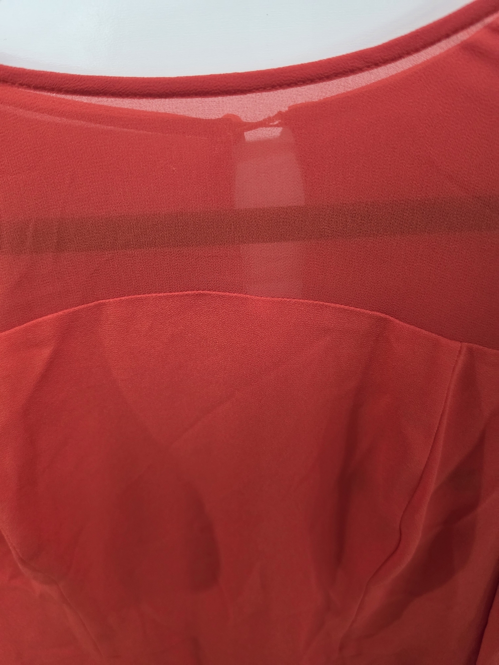 BCBGMaxAzria Vibrant Red Long-Sleeve A-Line Dress Size M - Picture 8 of 13